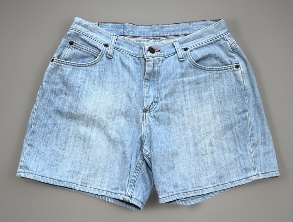 Wrangler Blues 90s Jean Shorts Womens 8 Light Wash Mid Rise Classic Fit Cotton
